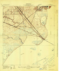 Virginia Point Texas Historical topographic map, 1:24000 scale, 7.5 X 7.5 Minute, Year 1929