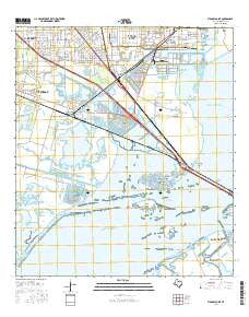 Virginia Point Texas Current topographic map, 1:24000 scale, 7.5 X 7.5 Minute, Year 2016