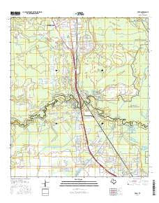 Voth Texas Current topographic map, 1:24000 scale, 7.5 X 7.5 Minute, Year 2016