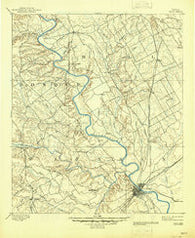 Waco Texas Historical topographic map, 1:125000 scale, 30 X 30 Minute, Year 1892