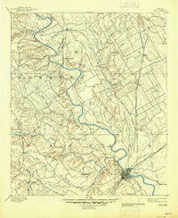 Waco Texas Historical topographic map, 1:125000 scale, 30 X 30 Minute, Year 1892