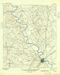 Waco Texas Historical topographic map, 1:125000 scale, 30 X 30 Minute, Year 1892