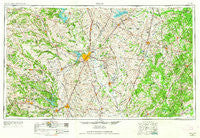 Waco Texas Historical topographic map, 1:250000 scale, 1 X 2 Degree, Year 1955