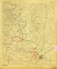 Waco Texas Historical topographic map, 1:125000 scale, 30 X 30 Minute, Year 1892