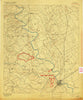 Waco Texas Historical topographic map, 1:125000 scale, 30 X 30 Minute, Year 1892