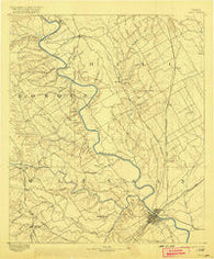 Waco Texas Historical topographic map, 1:125000 scale, 30 X 30 Minute, Year 1892