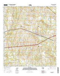 Waelder Texas Current topographic map, 1:24000 scale, 7.5 X 7.5 Minute, Year 2016