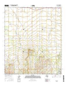 Wall Texas Current topographic map, 1:24000 scale, 7.5 X 7.5 Minute, Year 2016