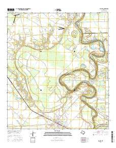 Wallis Texas Current topographic map, 1:24000 scale, 7.5 X 7.5 Minute, Year 2016