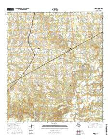 Warda Texas Current topographic map, 1:24000 scale, 7.5 X 7.5 Minute, Year 2016