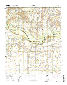 Warrior Hollow Texas Current topographic map, 1:24000 scale, 7.5 X 7.5 Minute, Year 2016