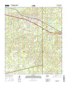 Waskom Texas Current topographic map, 1:24000 scale, 7.5 X 7.5 Minute, Year 2016