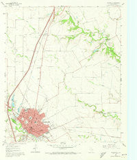 Waxahachie Texas Historical topographic map, 1:24000 scale, 7.5 X 7.5 Minute, Year 1961