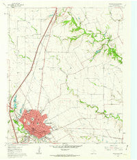 Waxahachie Texas Historical topographic map, 1:24000 scale, 7.5 X 7.5 Minute, Year 1961