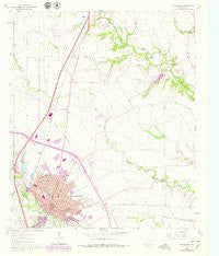 Waxahachie Texas Historical topographic map, 1:24000 scale, 7.5 X 7.5 Minute, Year 1961