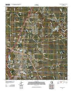 Waxahachie Texas Historical topographic map, 1:24000 scale, 7.5 X 7.5 Minute, Year 2010