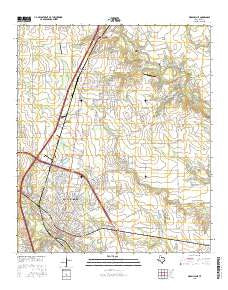 Waxahachie Texas Current topographic map, 1:24000 scale, 7.5 X 7.5 Minute, Year 2016
