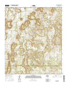 Wayland Texas Current topographic map, 1:24000 scale, 7.5 X 7.5 Minute, Year 2016