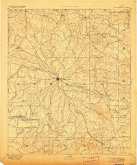 Weatherford Texas Historical topographic map, 1:125000 scale, 30 X 30 Minute, Year 1893