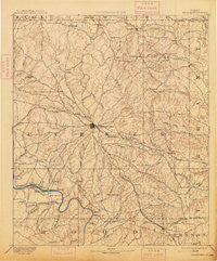 Weatherford Texas Historical topographic map, 1:125000 scale, 30 X 30 Minute, Year 1893