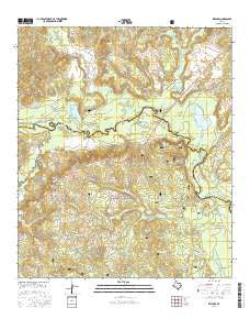 Weches Texas Current topographic map, 1:24000 scale, 7.5 X 7.5 Minute, Year 2016