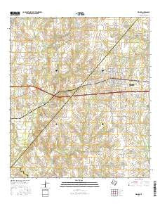 Weimar Texas Current topographic map, 1:24000 scale, 7.5 X 7.5 Minute, Year 2016