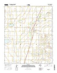 Weinert Texas Current topographic map, 1:24000 scale, 7.5 X 7.5 Minute, Year 2016