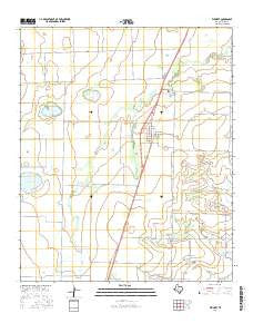 Weinert Texas Current topographic map, 1:24000 scale, 7.5 X 7.5 Minute, Year 2016