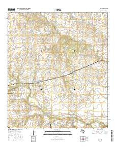 Weir Texas Current topographic map, 1:24000 scale, 7.5 X 7.5 Minute, Year 2016