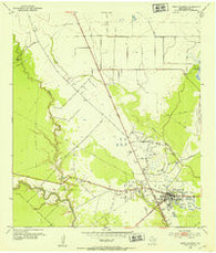 West Columbia Texas Historical topographic map, 1:24000 scale, 7.5 X 7.5 Minute, Year 1952