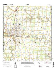 Wharton Texas Current topographic map, 1:24000 scale, 7.5 X 7.5 Minute, Year 2016