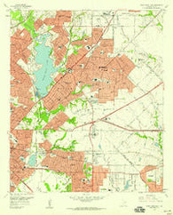 White Rock Lake Texas Historical topographic map, 1:24000 scale, 7.5 X 7.5 Minute, Year 1957