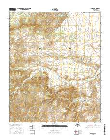 Whiteflat Texas Current topographic map, 1:24000 scale, 7.5 X 7.5 Minute, Year 2016