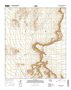 Whiterock Hills Texas Current topographic map, 1:24000 scale, 7.5 X 7.5 Minute, Year 2016