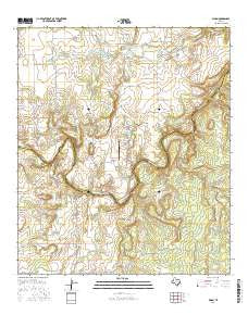 Whon Texas Current topographic map, 1:24000 scale, 7.5 X 7.5 Minute, Year 2016