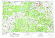 Wichita Falls Texas Historical topographic map, 1:250000 scale, 1 X 2 Degree, Year 1954