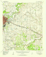 Wichita Falls East Texas Historical topographic map, 1:62500 scale, 15 X 15 Minute, Year 1957