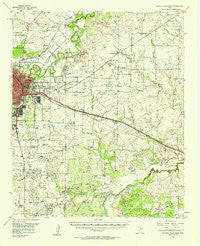 Wichita Falls East Texas Historical topographic map, 1:62500 scale, 15 X 15 Minute, Year 1957