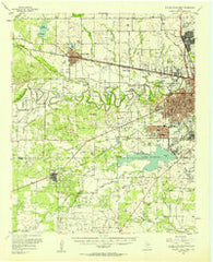Wichita Falls West Texas Historical topographic map, 1:62500 scale, 15 X 15 Minute, Year 1957