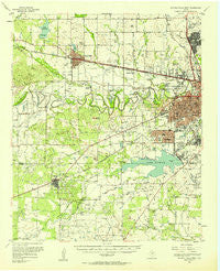 Wichita Falls West Texas Historical topographic map, 1:62500 scale, 15 X 15 Minute, Year 1957