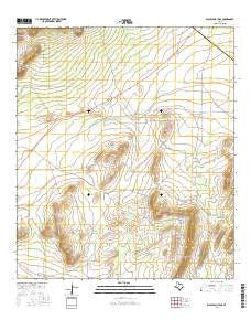Wolf Camp Hills Texas Current topographic map, 1:24000 scale, 7.5 X 7.5 Minute, Year 2016