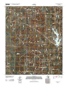 Woodbine Texas Historical topographic map, 1:24000 scale, 7.5 X 7.5 Minute, Year 2010