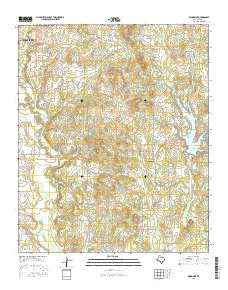 Woodbine Texas Current topographic map, 1:24000 scale, 7.5 X 7.5 Minute, Year 2016