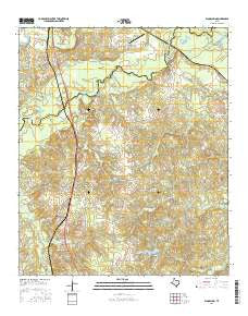 Woodlawn Texas Current topographic map, 1:24000 scale, 7.5 X 7.5 Minute, Year 2016