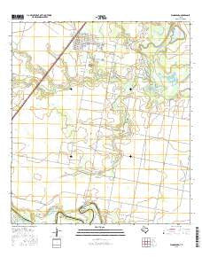 Woodsboro Texas Current topographic map, 1:24000 scale, 7.5 X 7.5 Minute, Year 2016