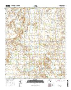 Woodson Texas Current topographic map, 1:24000 scale, 7.5 X 7.5 Minute, Year 2016
