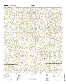 Woodward NE Texas Current topographic map, 1:24000 scale, 7.5 X 7.5 Minute, Year 2016