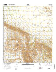 Y E Mesa Texas Current topographic map, 1:24000 scale, 7.5 X 7.5 Minute, Year 2016