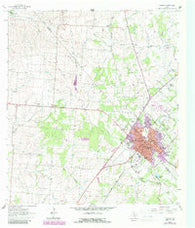 Yoakum Texas Historical topographic map, 1:24000 scale, 7.5 X 7.5 Minute, Year 1963