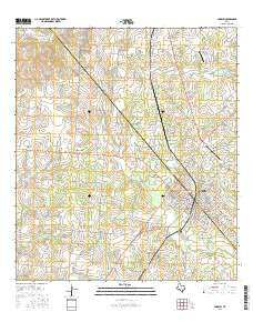 Yoakum Texas Current topographic map, 1:24000 scale, 7.5 X 7.5 Minute, Year 2016